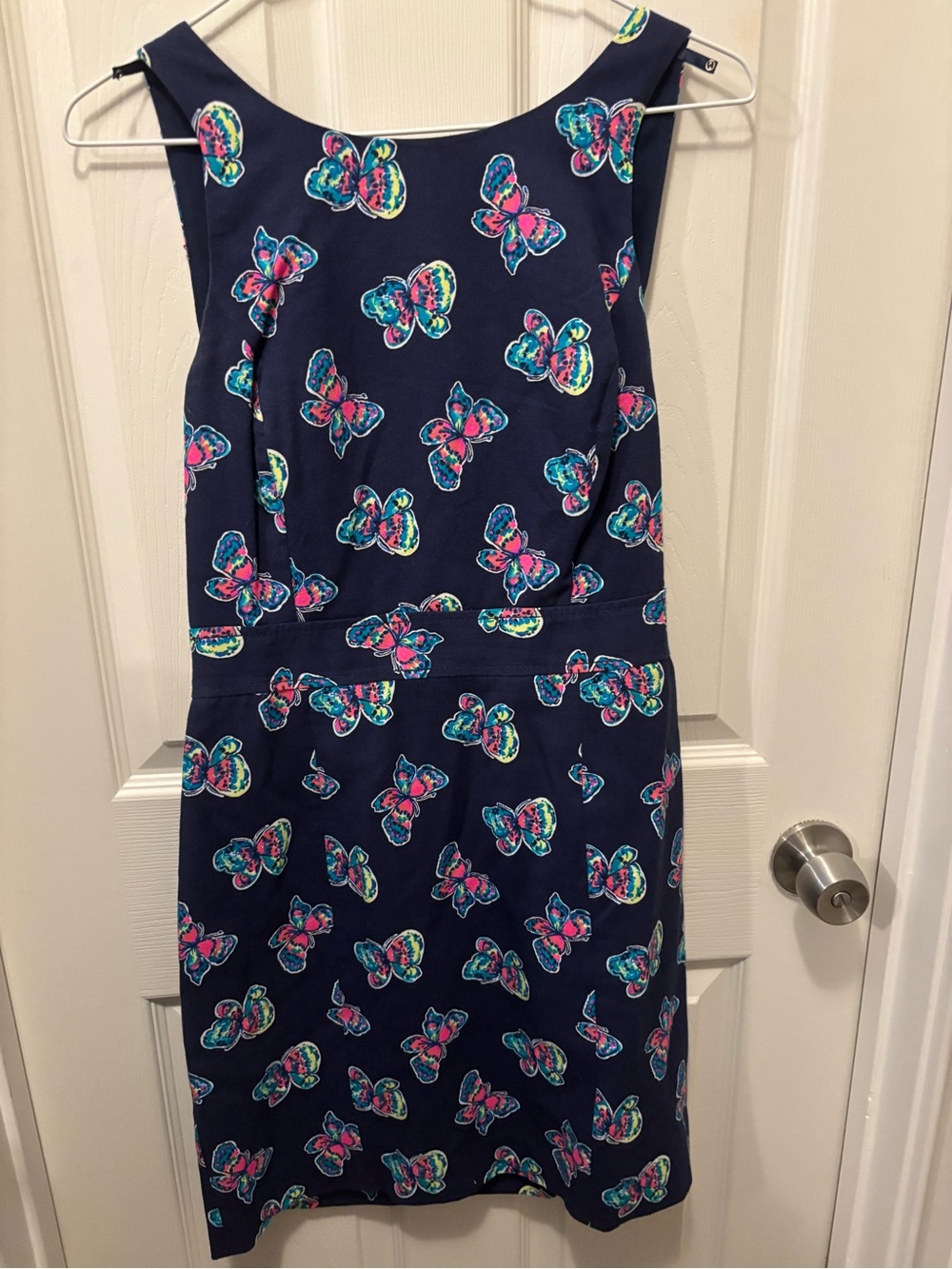 EUC Lilly Pulitzer Navy Butterfly Print Shift Dress